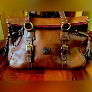 Dooney and Bourke Florentine leather satchel in brown